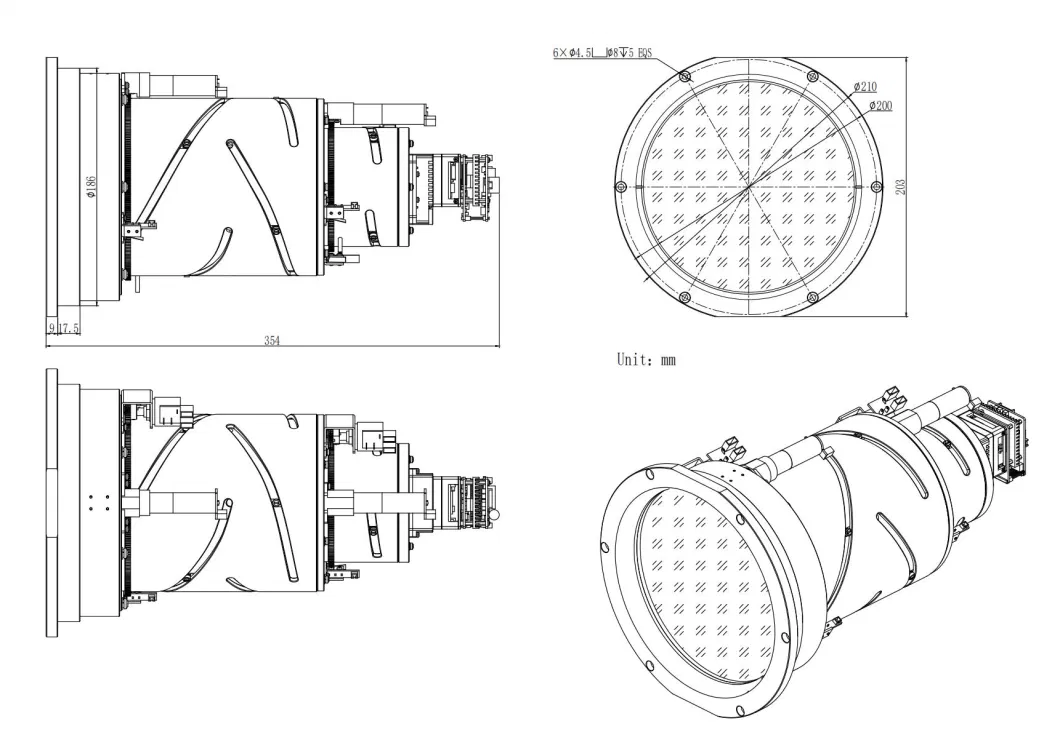 7km Human Detection 22~230mm Lens Night Vision 640*512 Uncooled Fpa Sensor Thermal Imaging Detector Module